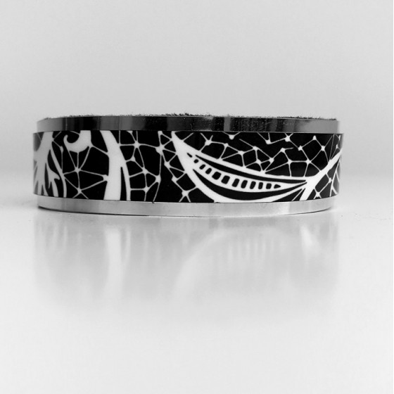 Ozka zapestnica Črna Čipka