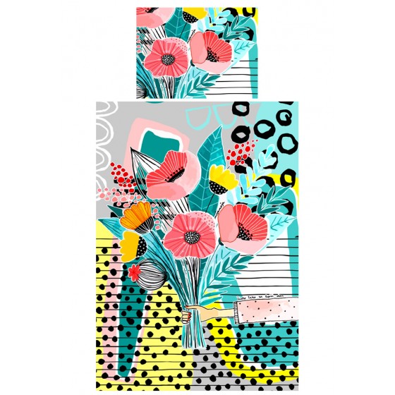 Bed linen Flowers bouquet