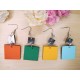 Earrings Square yellow
