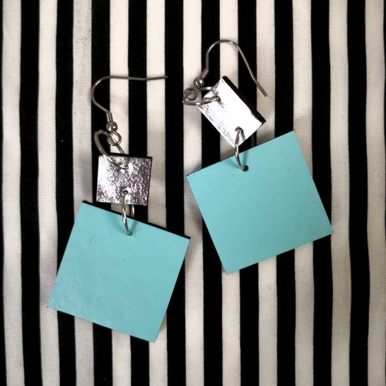 Earrings Square yellow