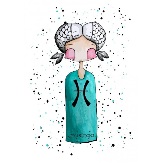 Art print Horoskop Ribi