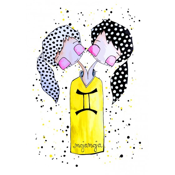 Art print Horoskop Dvojčka