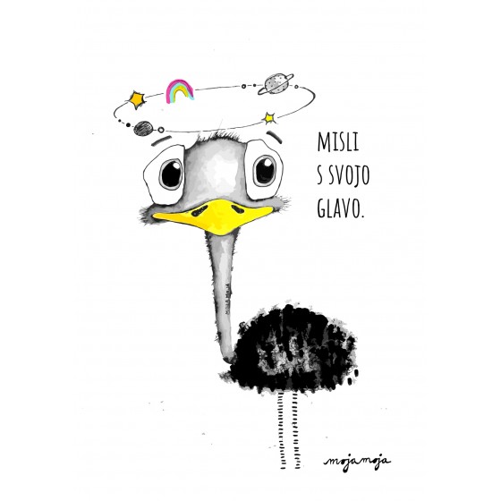 Art Print Misli s svojo glavo
