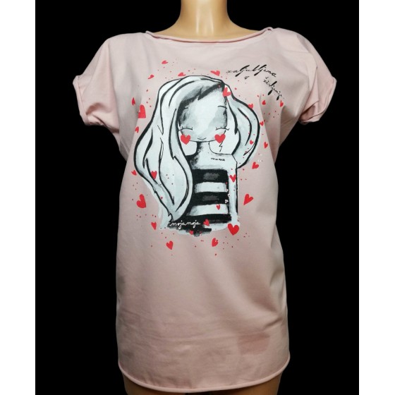 Oversized top Zaljubljena v življenje - nude