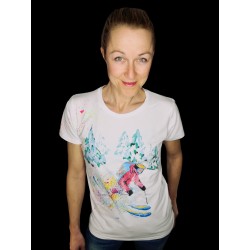 White T-shirt Smučarka