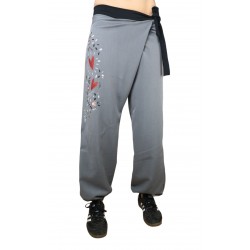 Sive hlače na preklop