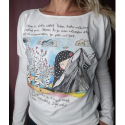 Long sleeved top Love story - black