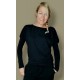 Long sleeved top Love story - black