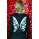 Long sleeved top Love story - black