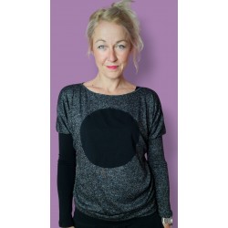 Long sleeved top Love story - black
