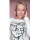 Long sleeved top Love story - black