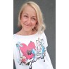 LOVE- bel netopir dolg rokav