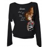 Long sleeved top Love story - black