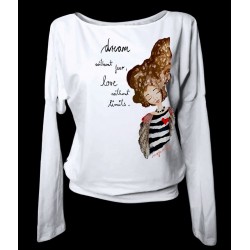 Long sleeved top Love story - black