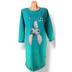 Oversized hoodie Zaupaj vesolju - petrol